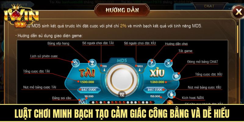 Luật chơi minh bạch tạo cảm giác công bằng và dễ hiểu